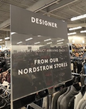 Designer sign Nordstrom Rack Edmonton